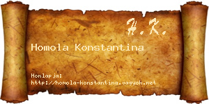 Homola Konstantina névjegykártya